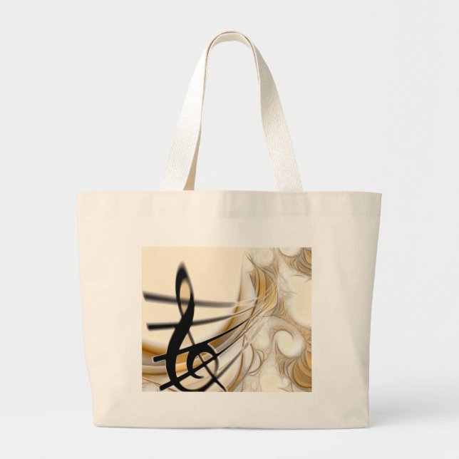 Grand Tote Bag Accessoire de design de feuille de musique classiq (Devant)
