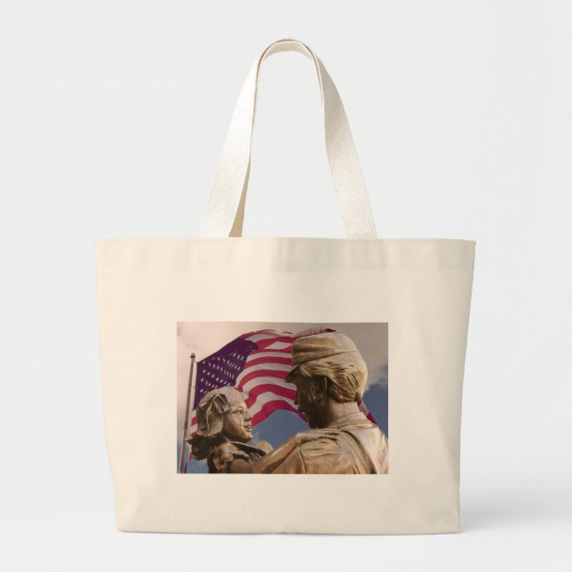 Grand Tote Bag Accueil du jour commémoratif (Devant)