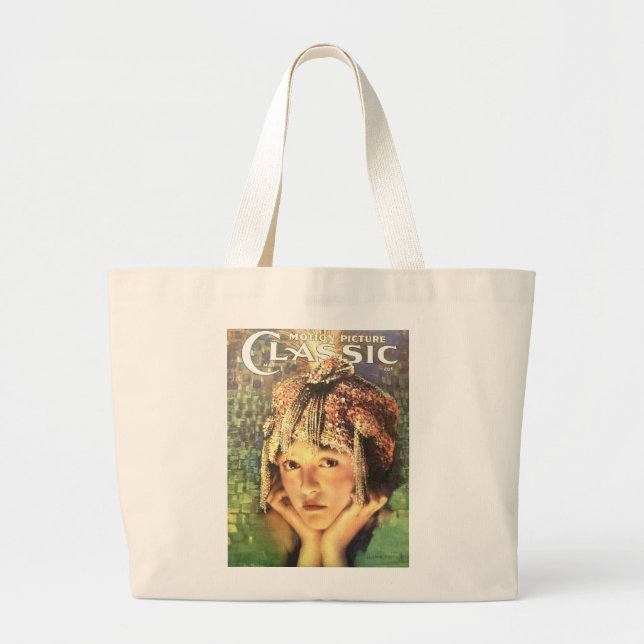 Grand Tote Bag Actrice 1918 de film silencieux de Gladys (Devant)