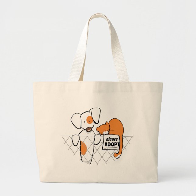 Grand Tote Bag Adopt Pets Patch & Rusty™ (Devant)