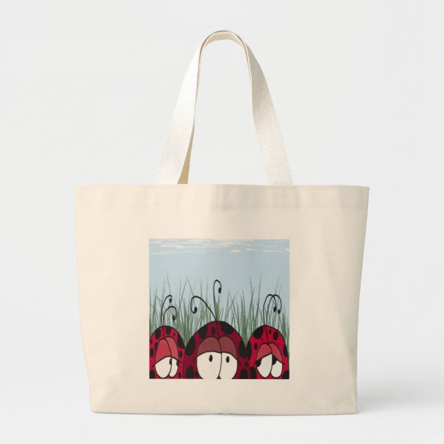 Grand Tote Bag adorable Ladybugs (Devant)