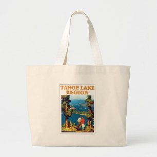 Grand Tote Bag Affiche touristique de la région du lac Tahoe