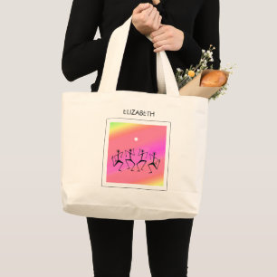 Grand Tote Bag Africa African Art, Rainbow Party