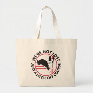 Grand Tote Bag Agilité de Boston Terrier outre de cours