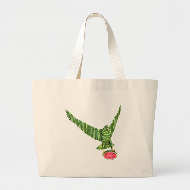 Grand Tote Bag Aigle de la Fête nationale de la pastèque (Devant)