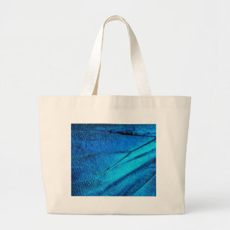 Grand Tote Bag Aile à papillon bleu Iridescente