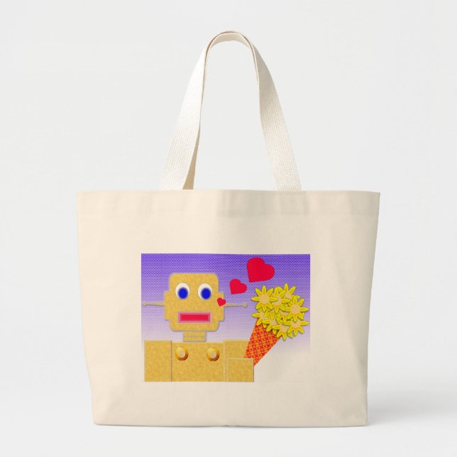 Grand Tote Bag Aimez-moi, je suis un garçon (Devant)