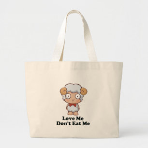 Grand Tote Bag Aimez-moi ne me mangez pas de moutons