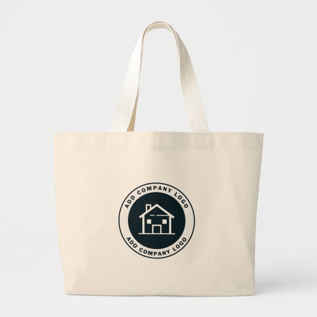 Grand Tote Bag Ajouter votre entreprise Logo Entreprise Employé (Devant)