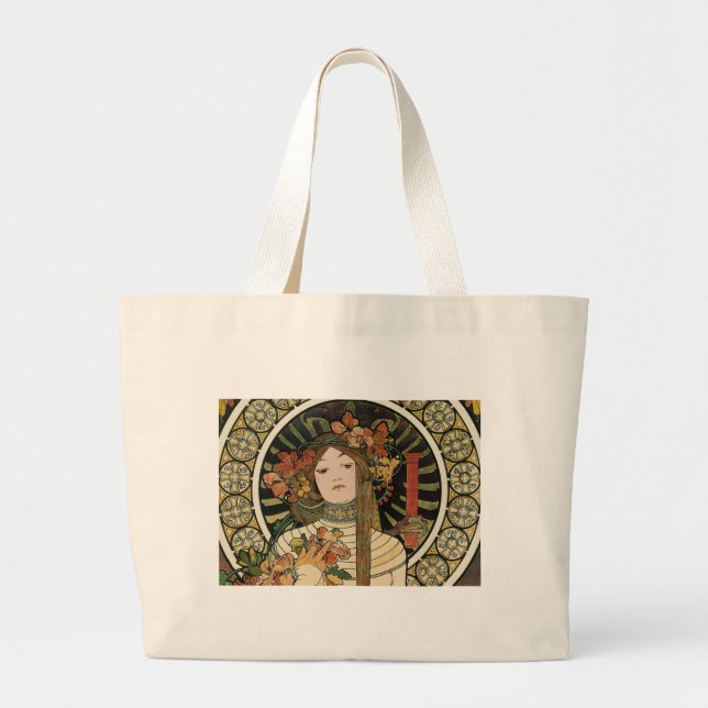 Grand Tote Bag Alfonse Mucha Trappistine Nouveau (Devant)