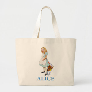 Grand Tote Bag Alice et le lapin blanc au pays des merveilles