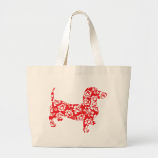 Grand Tote Bag Aloha Doxies rouges