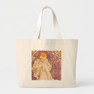 Grand Tote Bag Alphonse Mucha La Dame Aux Camelias : Art Nouveau