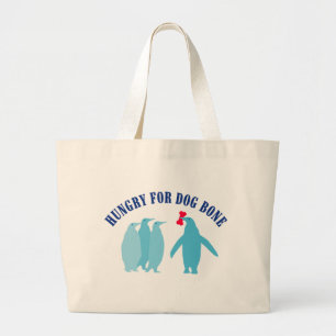Grand Tote Bag Amateurs d'os de chien pour les pingouins