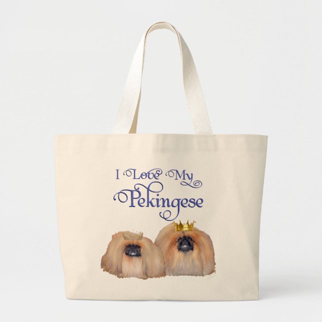 Grand Tote Bag Amour du Pékinois (Devant)