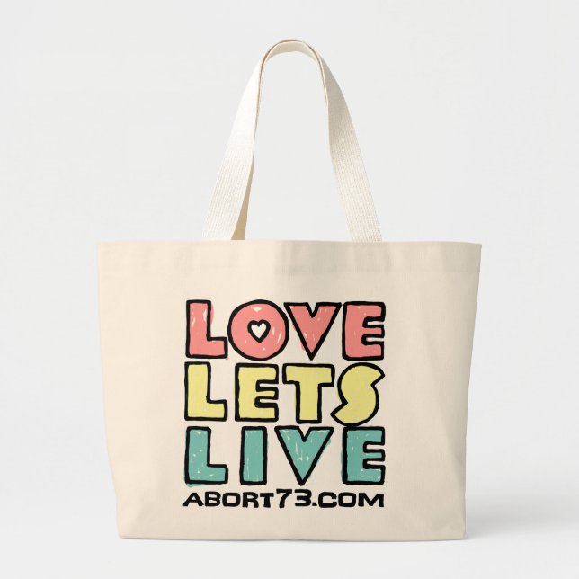 Grand Tote Bag Amour laisse vivant) (de remplaçant/Abort73.com (Devant)