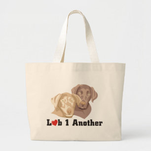 Grand Tote Bag Amour un un autre thème de Labrador