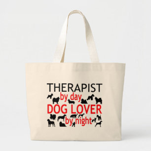 Grand Tote Bag Amoureux des chiens thérapeutique