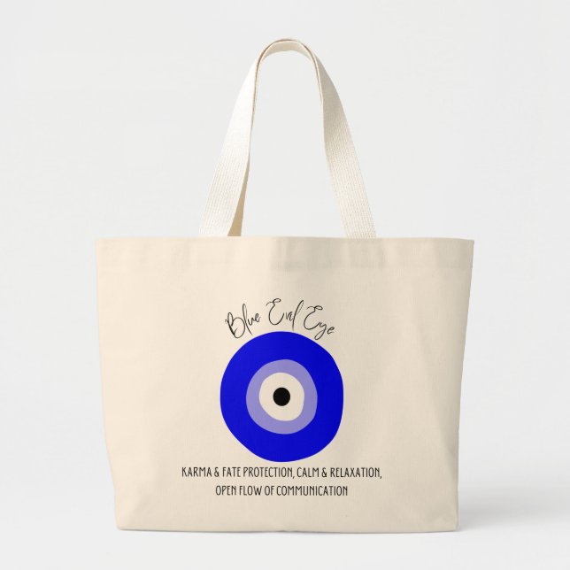 Grand Tote Bag Amulet oculaire bleu (Devant)