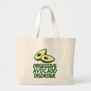 Grand Tote Bag Amusant Avocat Avocado