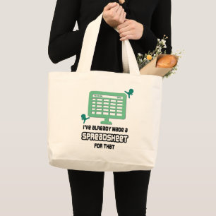 GRAND TOTE BAG AMUSANT DÉJÀ FAIT UNE FEUILLE DE CALCUL POUR CES D