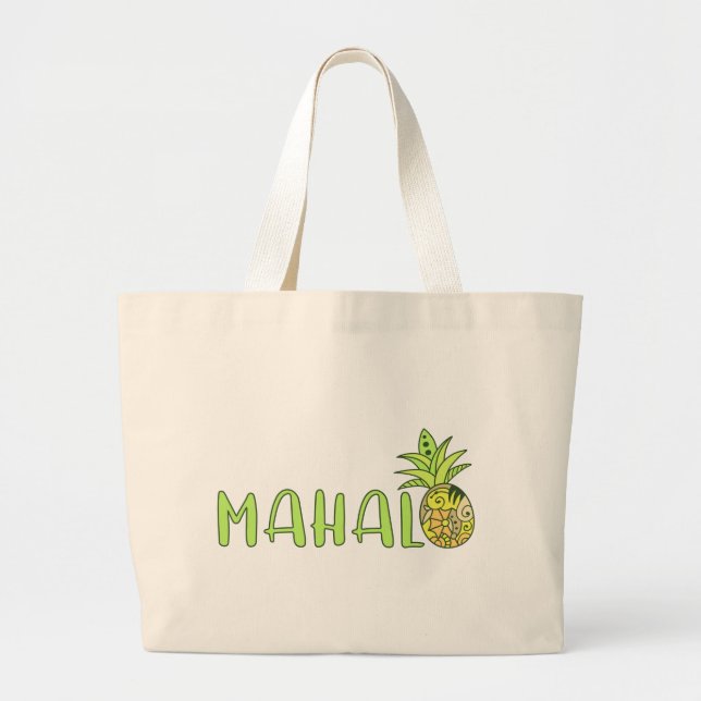 Grand Tote Bag Ananas Mahalo (Devant)