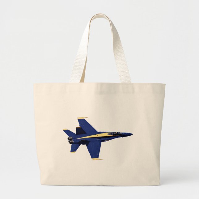 Grand Tote Bag Anges de bleu marine des USA en vol à la semaine (Devant)