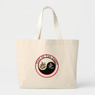 Grand Tote Bag Année du lapin - yinyang