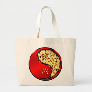 Grand Tote Bag Année du Tigre de Feu