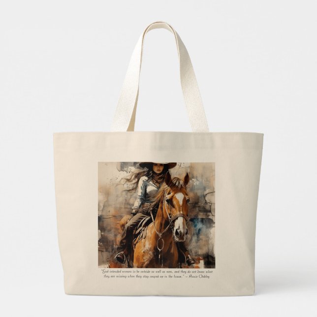 Grand Tote Bag Annie Oakley : Blazers de piste (Dos)