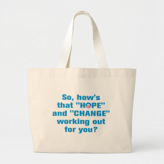 Grand Tote Bag Anti Obama "espoir" et "changement "