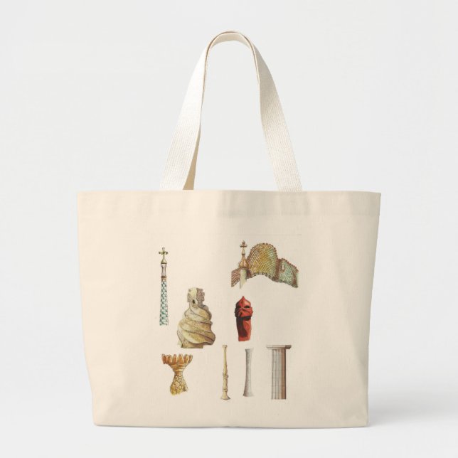 Grand Tote Bag Antonio Gaudi. Barcelone. L'Espagne. Architectural (Devant)