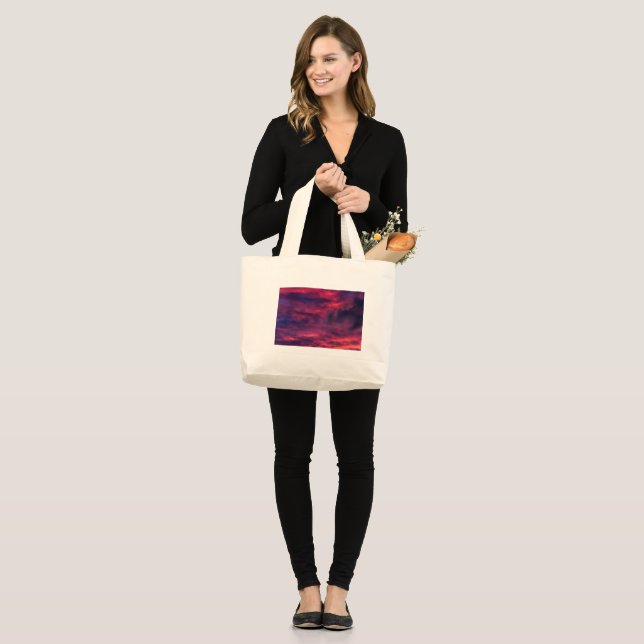 Grand Tote Bag août rouge (Devant (modèle))