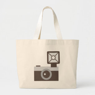 Grand Tote Bag Appareil-photo de cru de bande dessinée