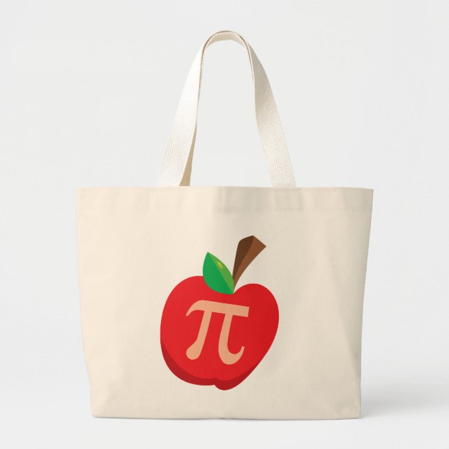 Grand Tote Bag Apple pi (Devant)