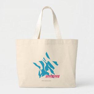 Grand Tote Bag Aqua 3 de zèbre
