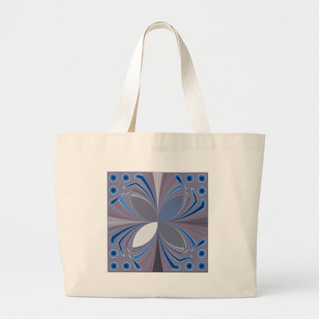 Grand Tote Bag Araignée bleue (Devant)
