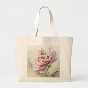 Grand Tote Bag Arrière - plan floral. Fleur de printemps