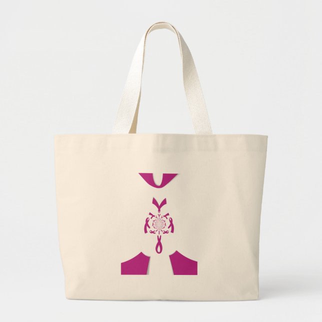 Grand Tote Bag Art de sensibilisation au cancer du sein Imprimer (Devant)
