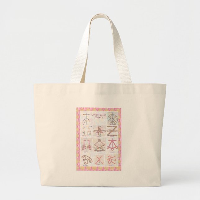 Grand Tote Bag ART symbolique : Reiki maîtrise des outils de (Devant)