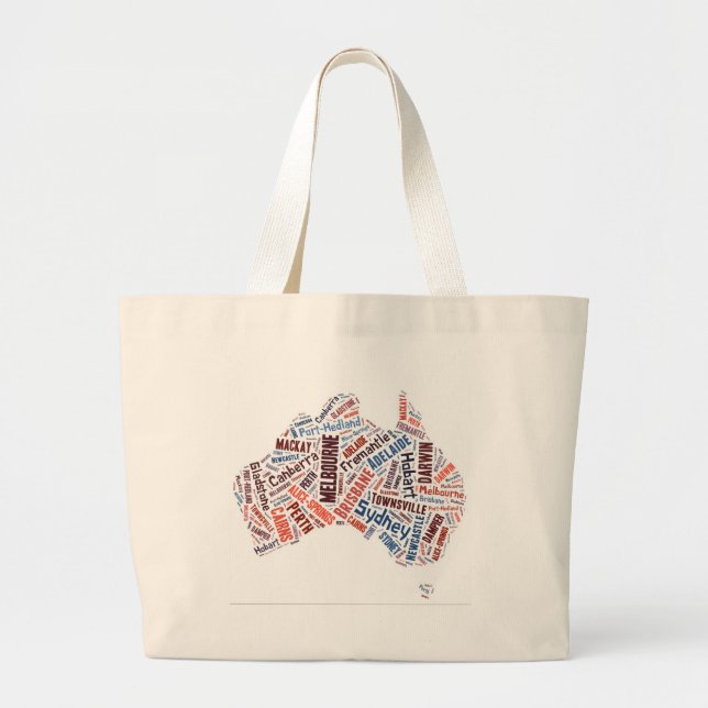 Grand Tote Bag Art Word Australie (Devant)