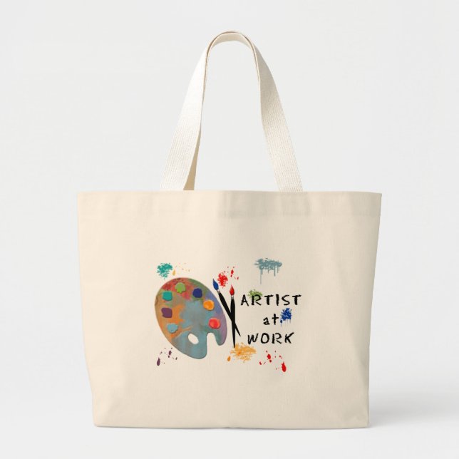 Grand Tote Bag Artiste au travail (Devant)