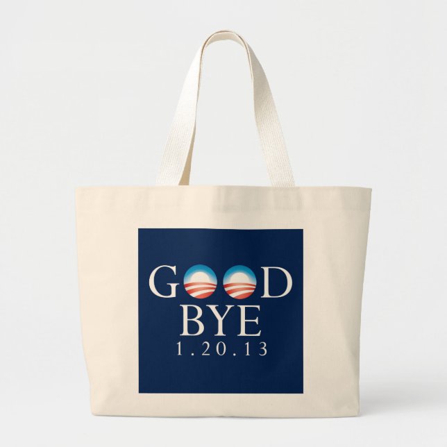 Grand Tote Bag AU REVOIR Obama (Devant)