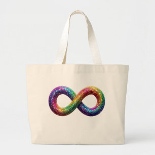 Grand Tote Bag autisme, autiste, tote, signe de l'infini, 