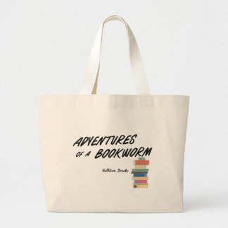 Grand Tote Bag Aventures d'un ver de livre