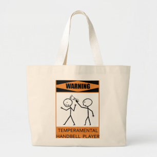 Grand Tote Bag Avertissement Joueur de sonnette temporaire