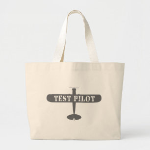 Grand Tote Bag Avion et pilote d'essai