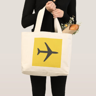 Grand Tote Bag Avion minimaliste Avion Vol