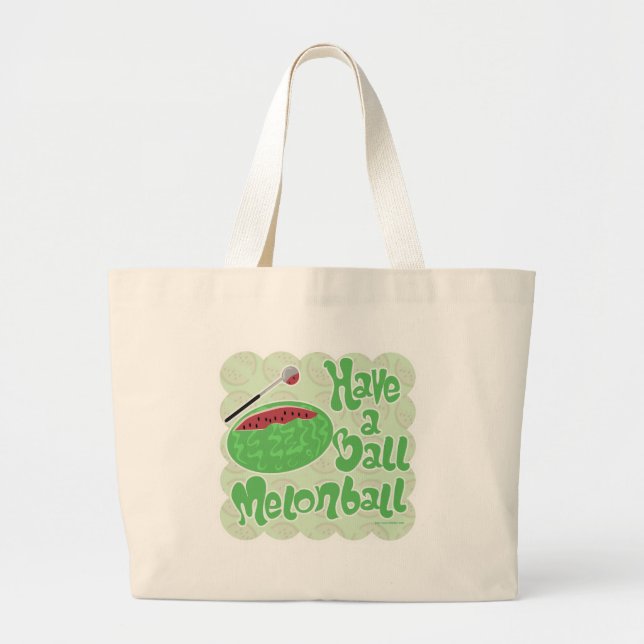 Grand Tote Bag Avoir Un Toon De Melon Ball Funny Watermelon (Devant)