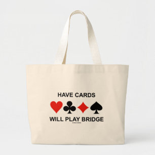 Grand Tote Bag Ayez les cartes jouera au bridge (quatre costumes